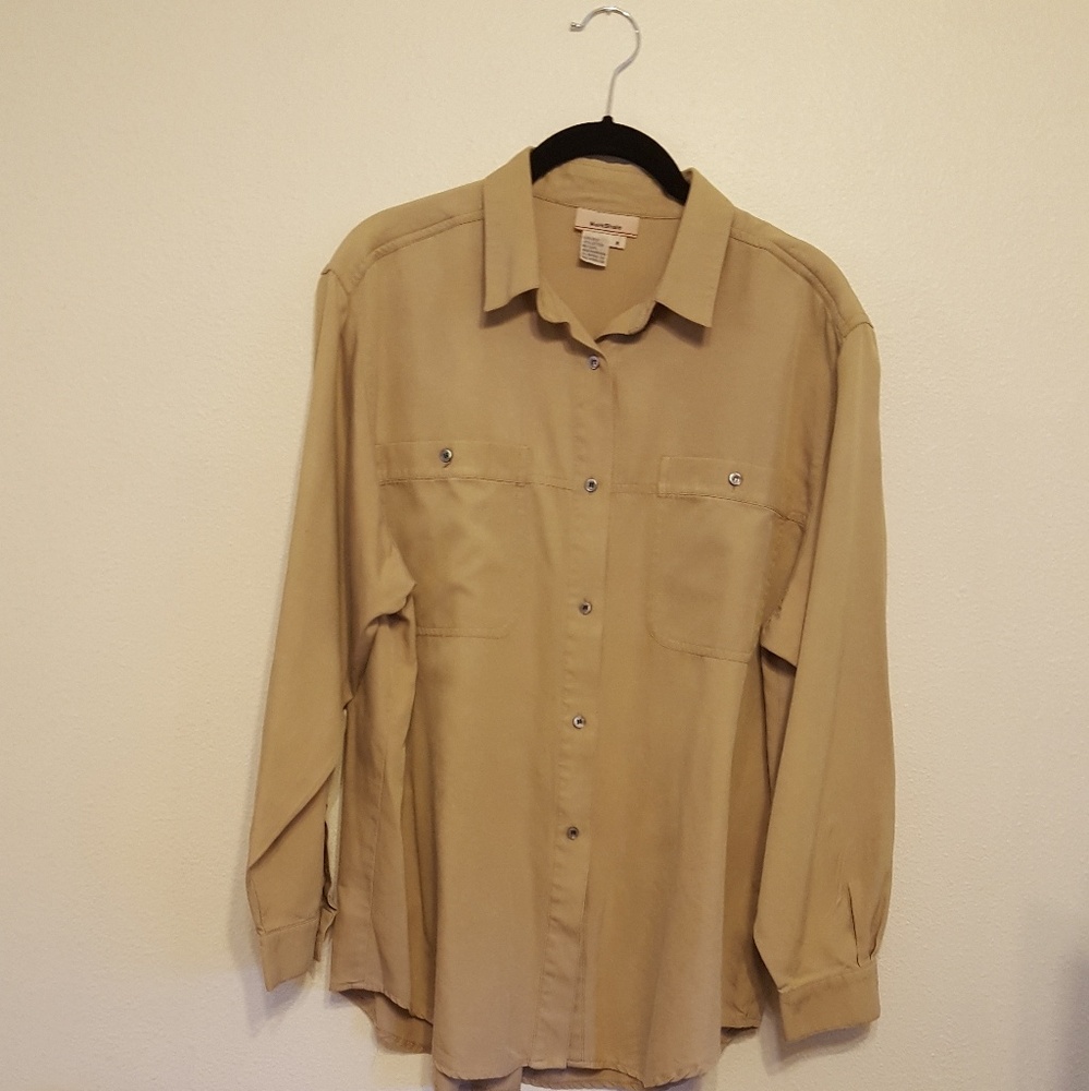 Men's Tan Dress Shirt